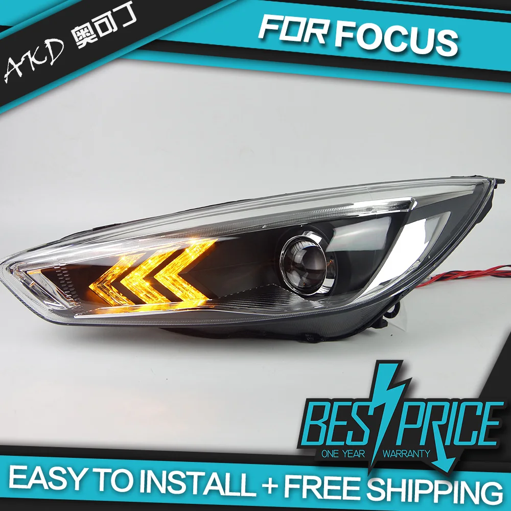 Стайлинг автомобиля для фокусировки фар 2015-2018 светодиодные фары Светодиодные