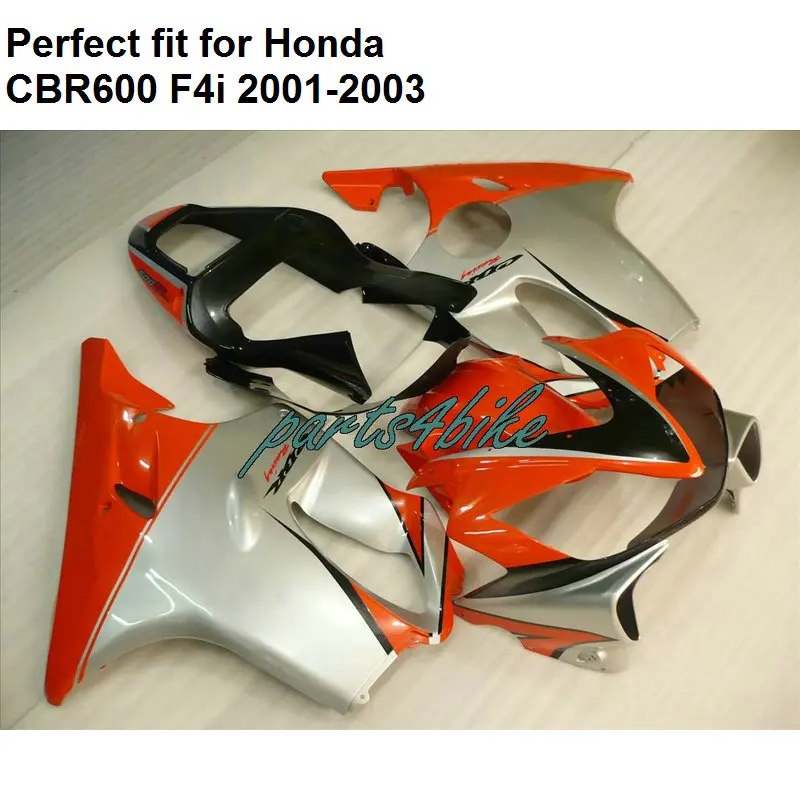 Литьевой обтекатель для Honda серебристый красный черный CBR 600 F4i 2001 2002 2003 комплект обтекателей CBR600F4i 01 02 03