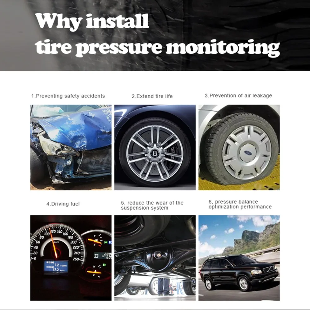 AfmoDVR автомобильный TPMS внешняя или внутренняя система контроля давления в шинах