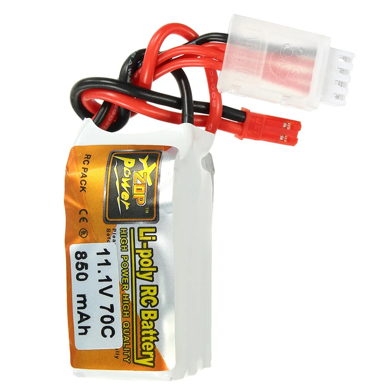 Аккумуляторная Lipo батарея ZOP power 11,1 В 850 мАч 70C 3 S Lipo батарея JST штекер