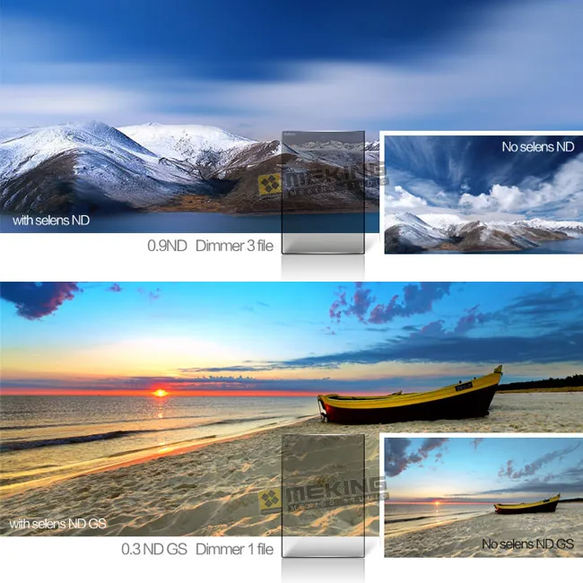 Selens Pro 100X150mm_0.3ND+ 0.6ND+ 0.9ND квадратный мягкий переменный ND фильтр 3in1 комплект для Canon Nikon DSLR