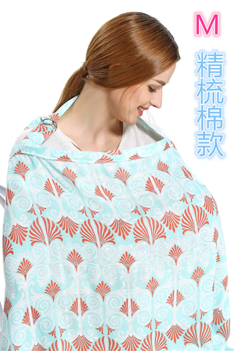 Хлопковый фартук для грудного вскармливания кормящих мам дышащий