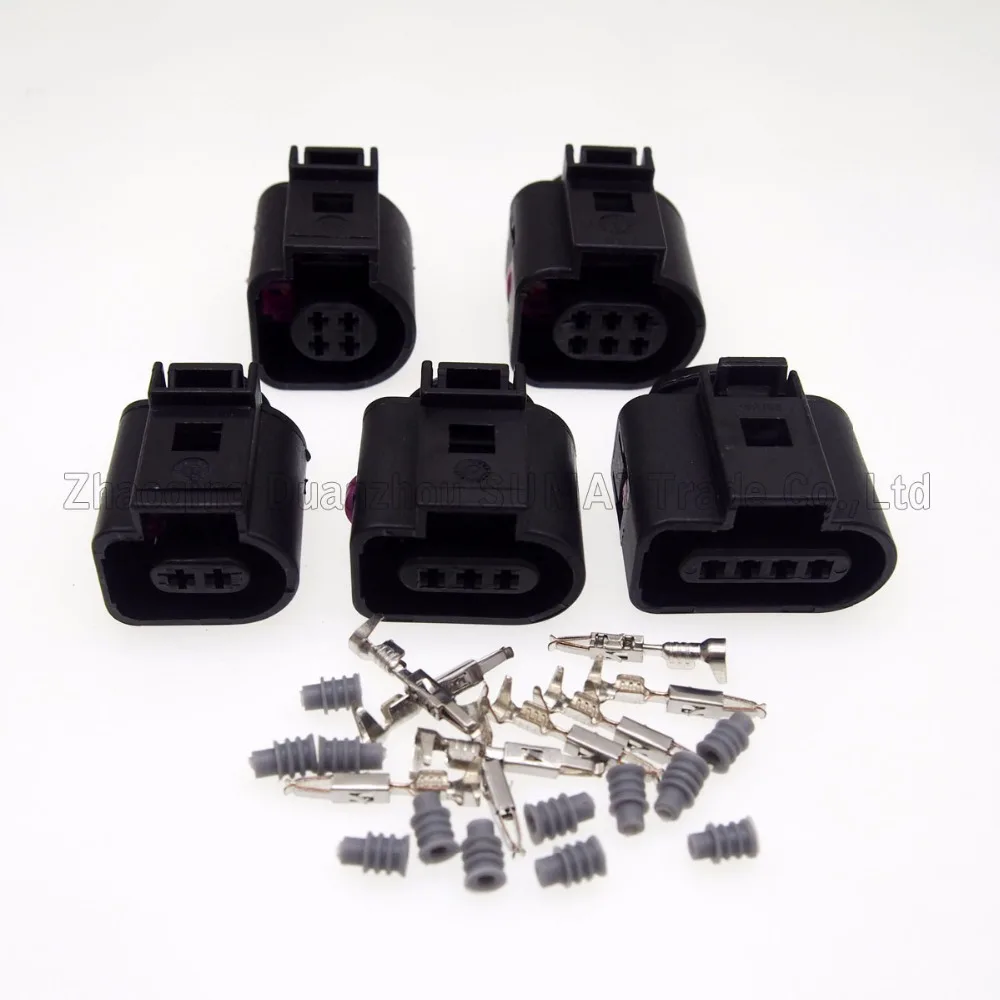 Sample 5 sets 2/3/4/4/6 Pin Female 1.5mm Auto Temp sensor plug deflation valve waterproof connector for VW etc. | Обустройство дома