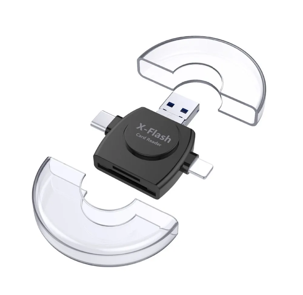 Все в 1 Micro USB Type C SD TF кардридер для iPhone X XS MAX XR 5 6 7 8 PLUS iPad Android телефон Samsung S5 S6 S7 S8