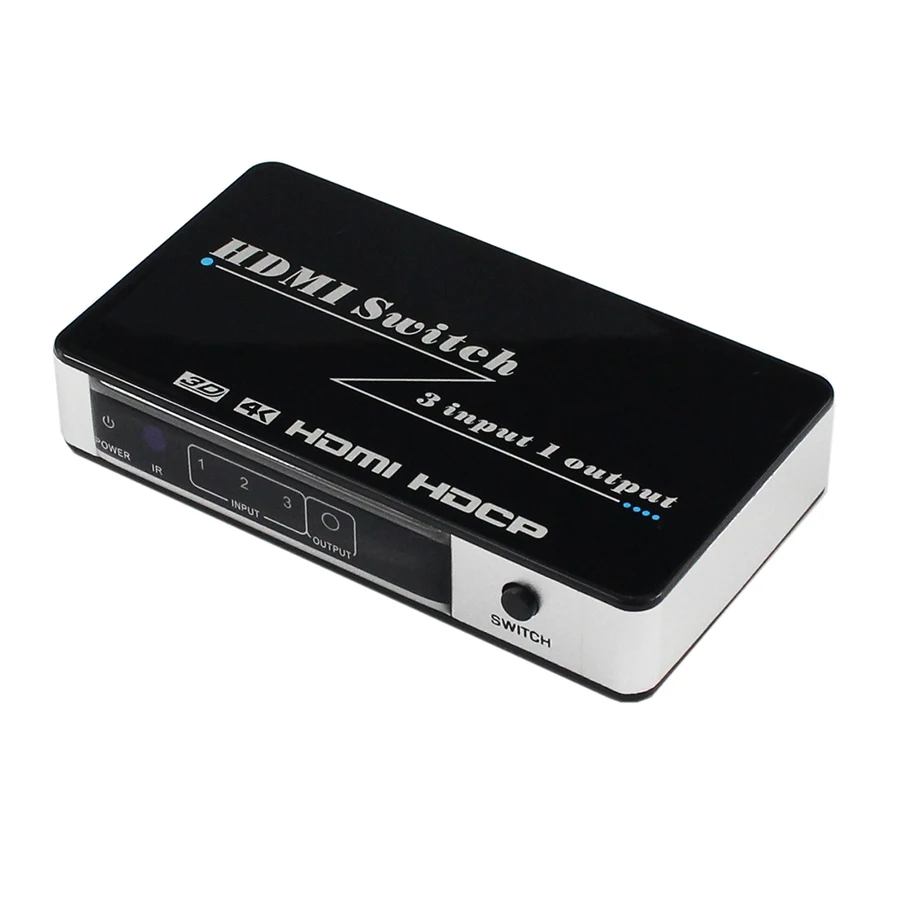 Новый 4K HDMI переключатель 3 в 1 выход порта коммутатор 3x1 3D с ИК беспроводным