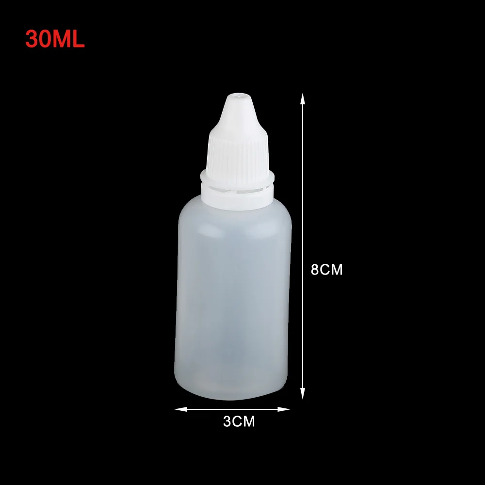 10 шт. 30/50/100 мл глаз Liquid пустые Пластик сжимаемые бутылки-капельницы образец падение многоразовая бутылка путешествия Пластик контейнер