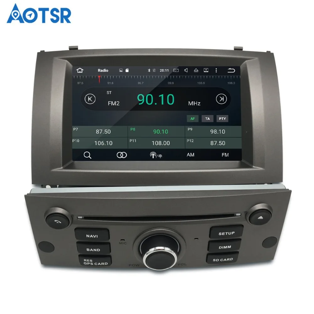 Автомобильный DVD CD плеер на Android 9 0 для Peugeot 407 2004 2010 автомобильный GPS навигатор