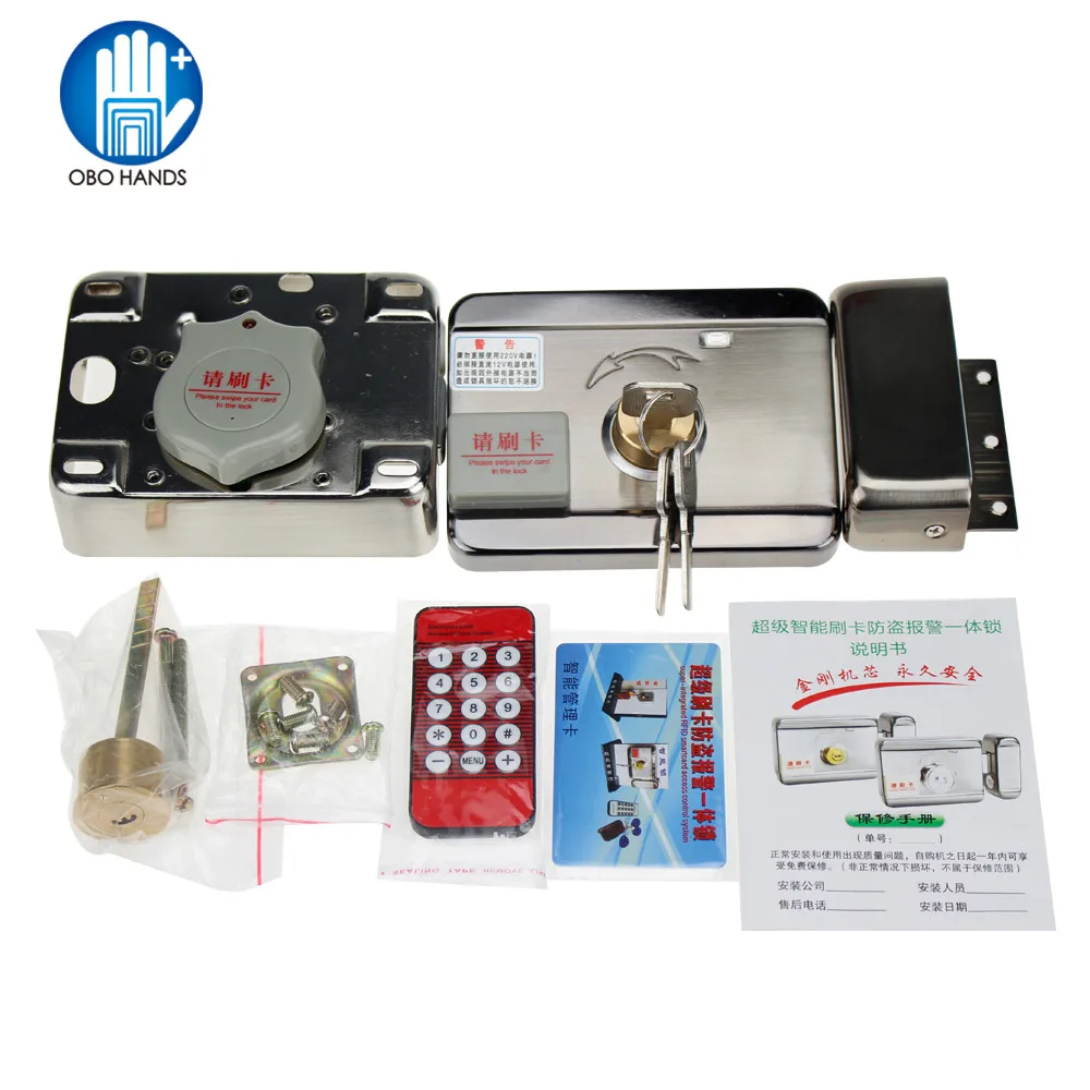 Rfid-замок DC12V-18V металлический Электрический замок с дистанционным управлением