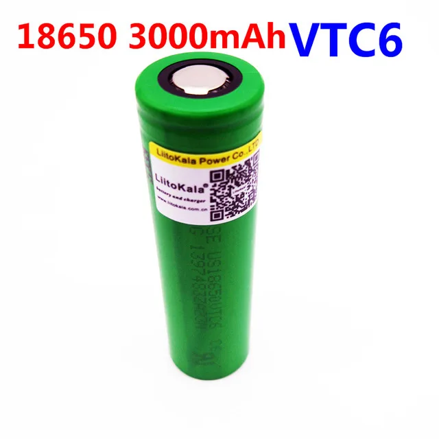 4 шт. Liitokala новый 100% ОРИГИНАЛ 3 6 В US18650 VTC6 3000 мАч 30A диск-сигареты Батарея для