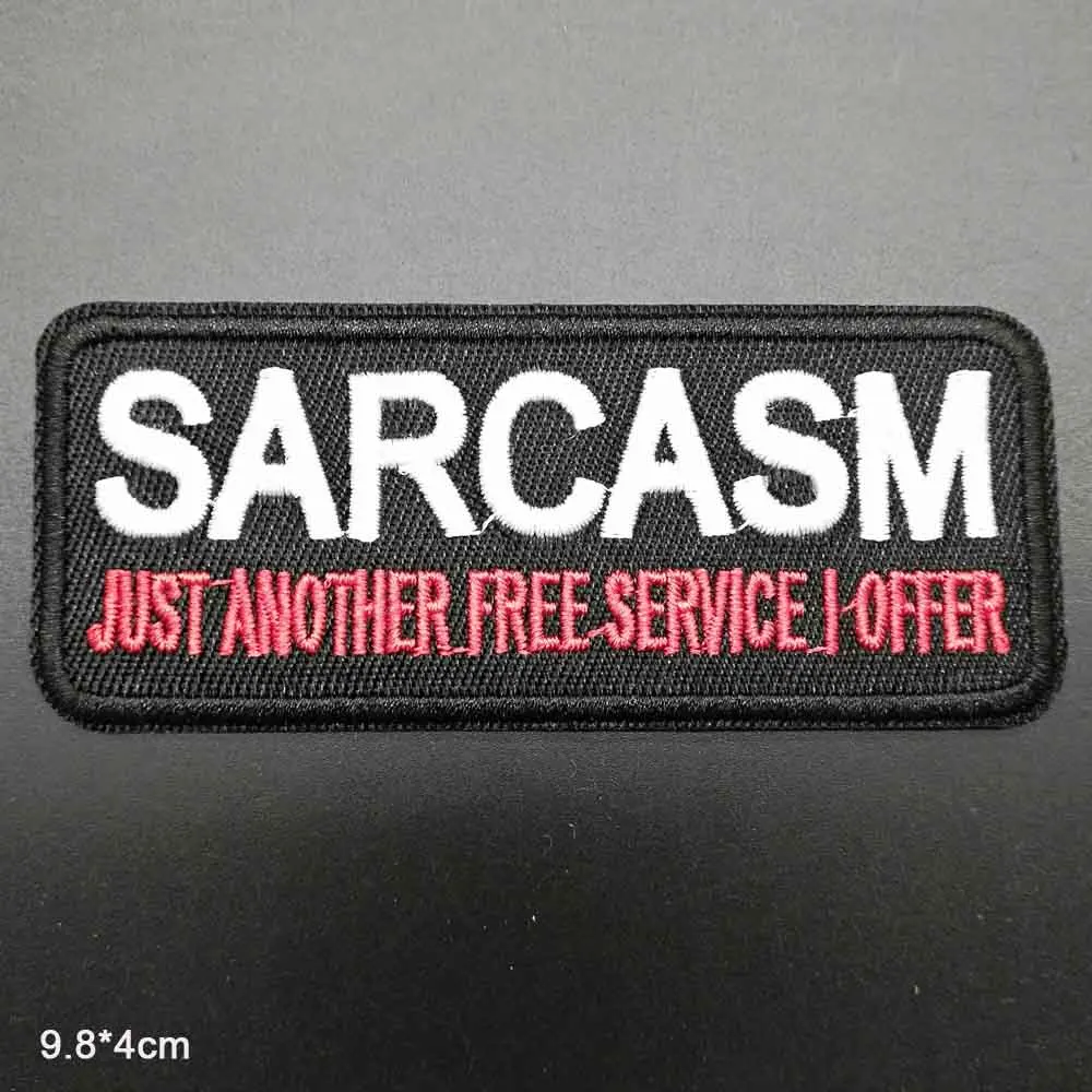 SARCASM Моя вера мой щит вегетарианские слова из букв Freedom US тема Новинка клеящиеся утюгом украшения нашивки для одежды - Цвет: SARCASM