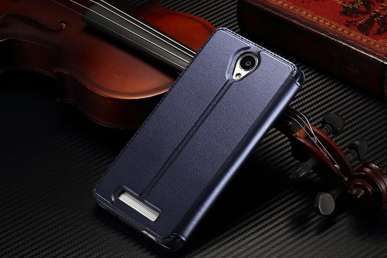 Для xiaomi redmi note 2 чехол высокого качества из искусственной кожи умный флип-чехол с подставкой Чехол s для xiaomi redmi note 2 чехол и Окно просмотра