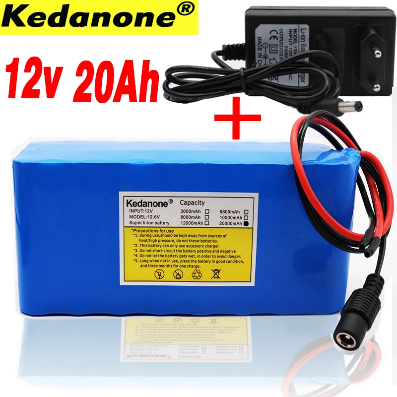 Новый original18650 Батарея пакет большой емкости 12 v 20ah 18650 защиты литиевая батарея