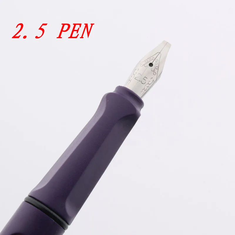 2.5 pen Медная ручка матовый фиолетовый 878 пластик прозрачный Готический параллельный художественный корпус Плоский Наконечник виниловая каллиграфия авторучка - Цвет: 2.5 pen