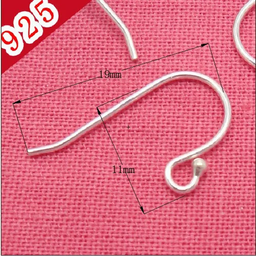 Серьги гвоздики из серебра 925 пробы 9 х11 мм 10 шт./лот|ear wires|wire silverjewelry wire silver |