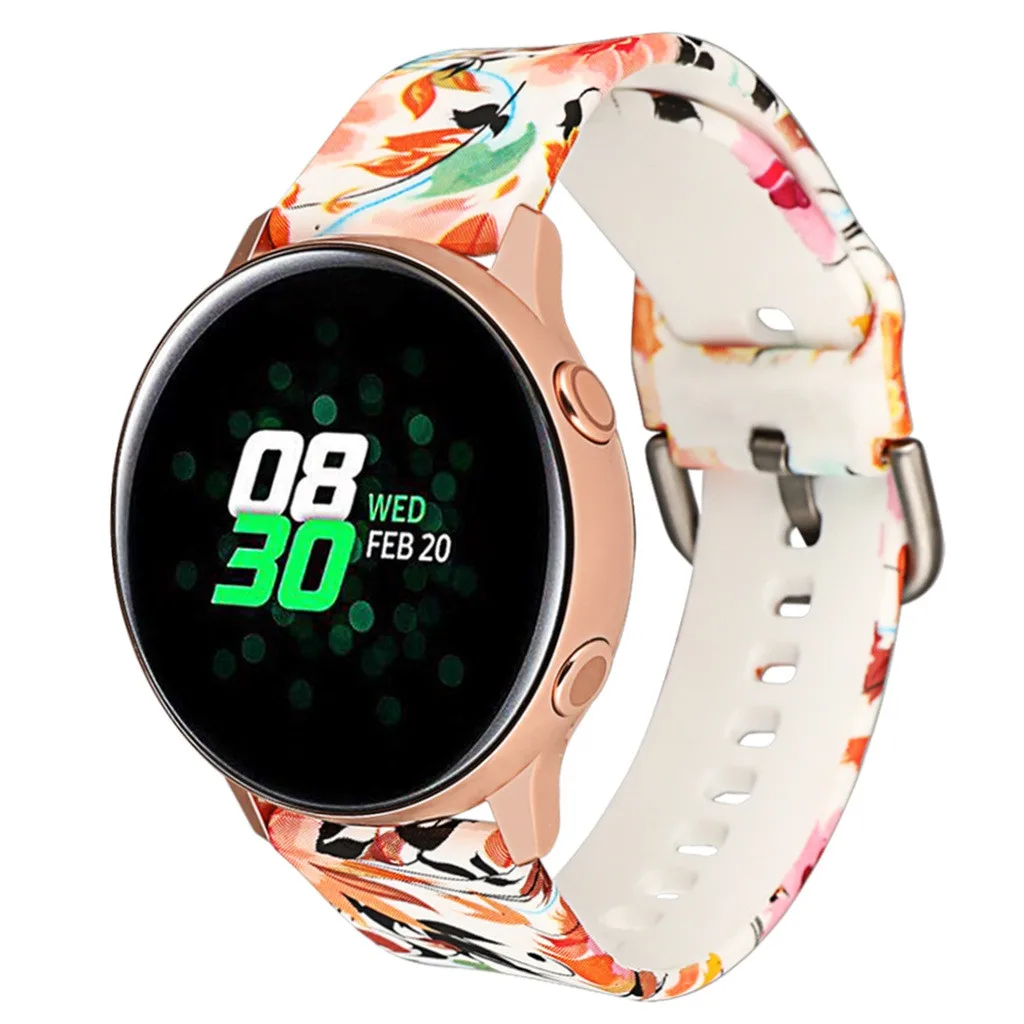 Ouhaobin силиконовый сменный спортивный ремешок для samsung Galaxy Watch Band 42 мм/Активный 40 мм Женский браслет 514#2