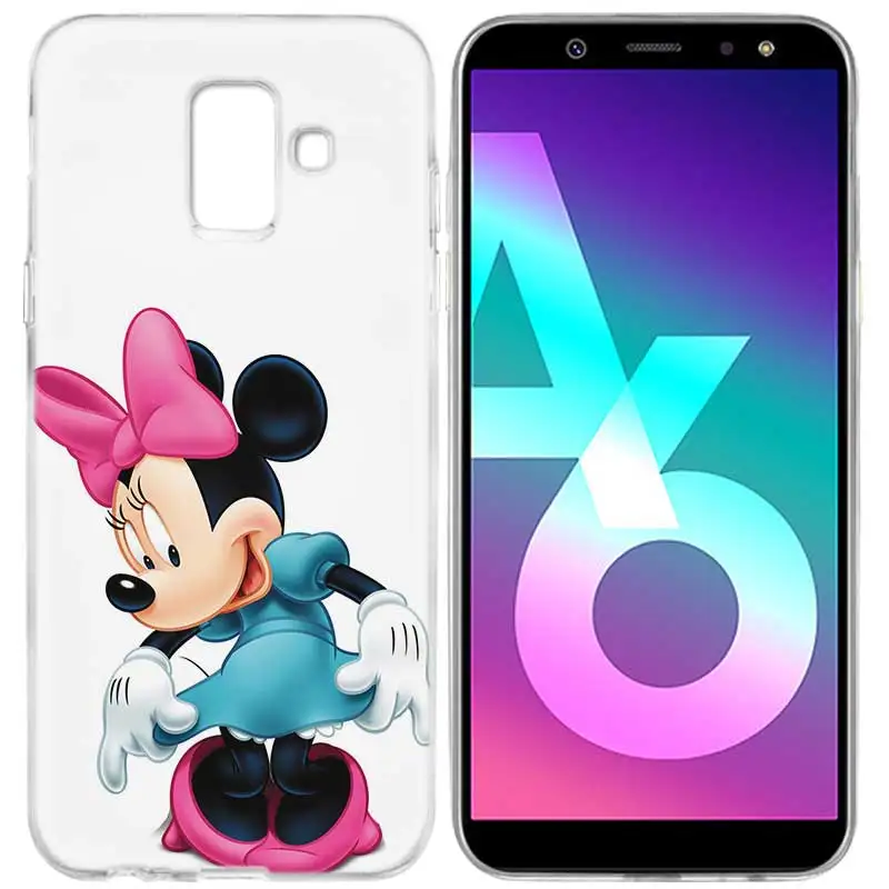 023 Силиконовый чехол для samsung Galaxy A6, A8, J6, J4 Plus, J8,, J6+, J4+, A6+, A8+, мультяшный аниме, чехол для телефона, Минни Маус, A8Plus - Цвет: 023