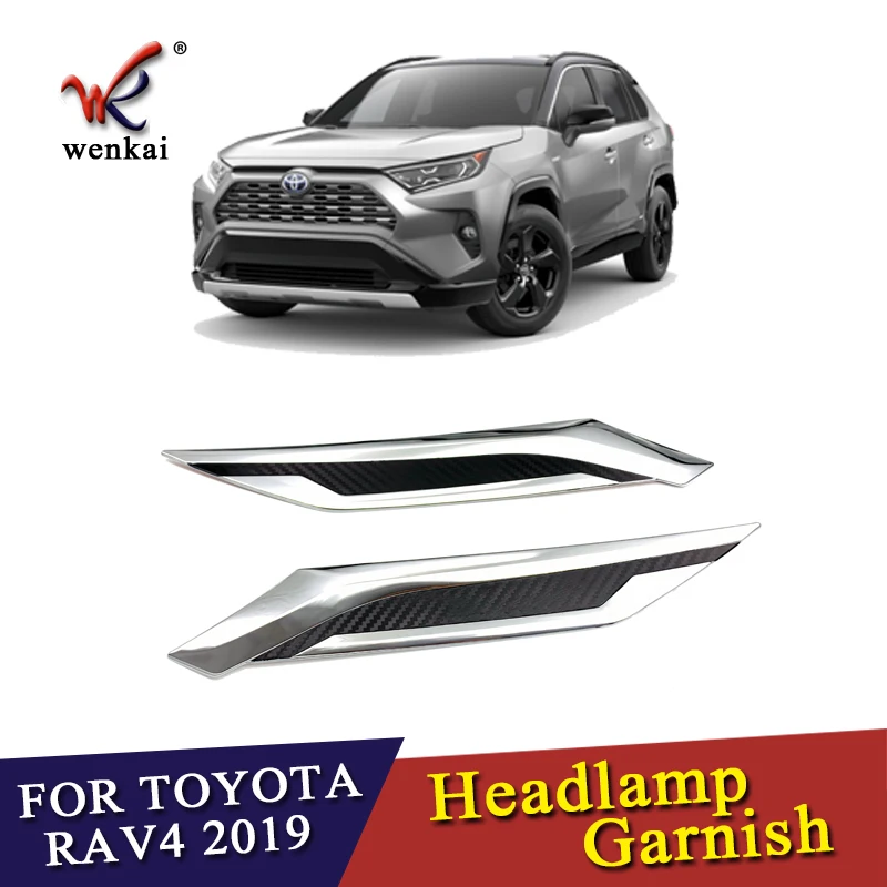 Высококачественный ABS хромированный передний светильник веки для Toyota RAV4 2019 2020