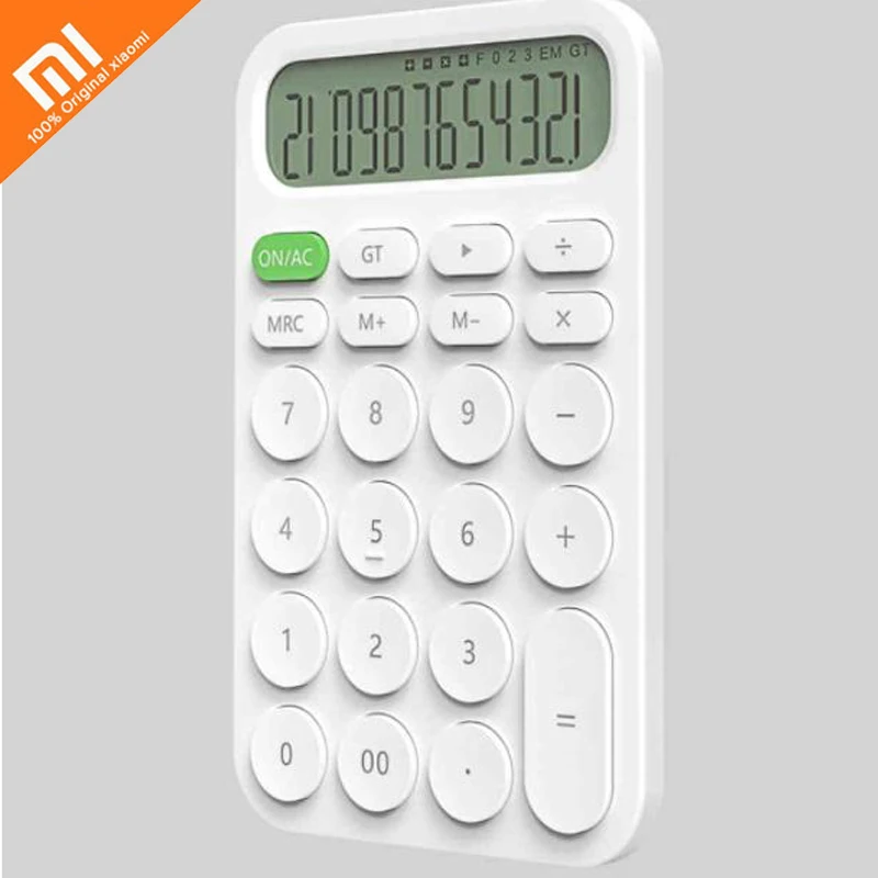 xiaomi mijia риса калькулятор 12-bit светодиодный дисплей АБС-пластик 6 градусов угол для офиса бизнес финансы налог Smart
