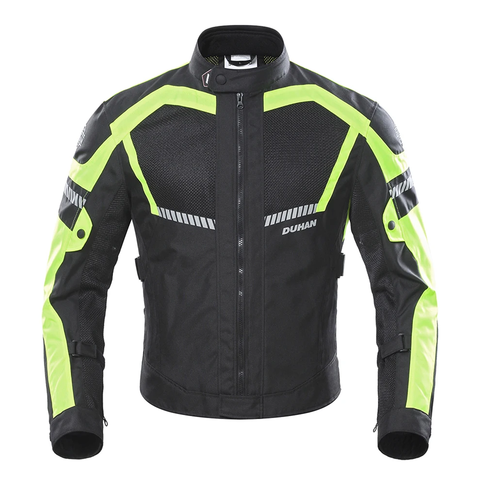 D-213 Green Jacket DUHAN мотоциклетная куртка Мужские брюки мото летний защитный мотоциклетный костюм сетчатый мото гоночные куртки одежда мотобайкер Блузон - Цвет: D-213 Green Jacket