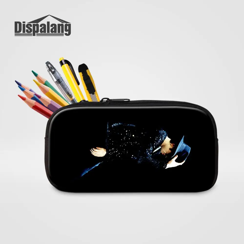 Dispalang, женский модный косметический чехол, чехол для макияжа, чехол для карандашей с Майклом Джексоном, для начальной школы, студенческий пенал, сумка для детских ручек - Цвет: Синий