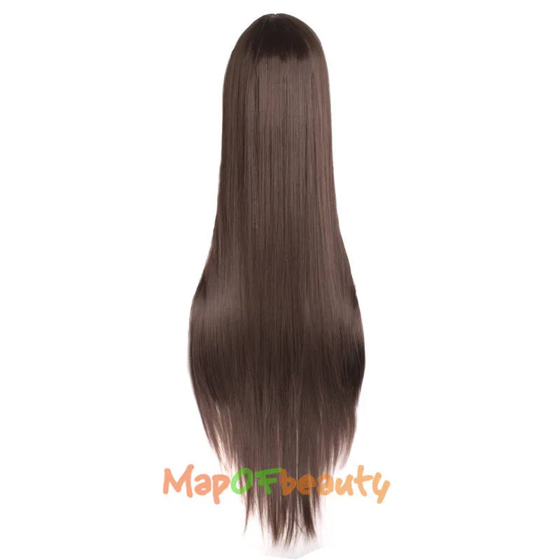 MapofBeauty 3" 100 см длинные прямые парики для женщин черный коричневый белый парик для косплея Женские синтетические волосы Поддельные парики розовый чистая