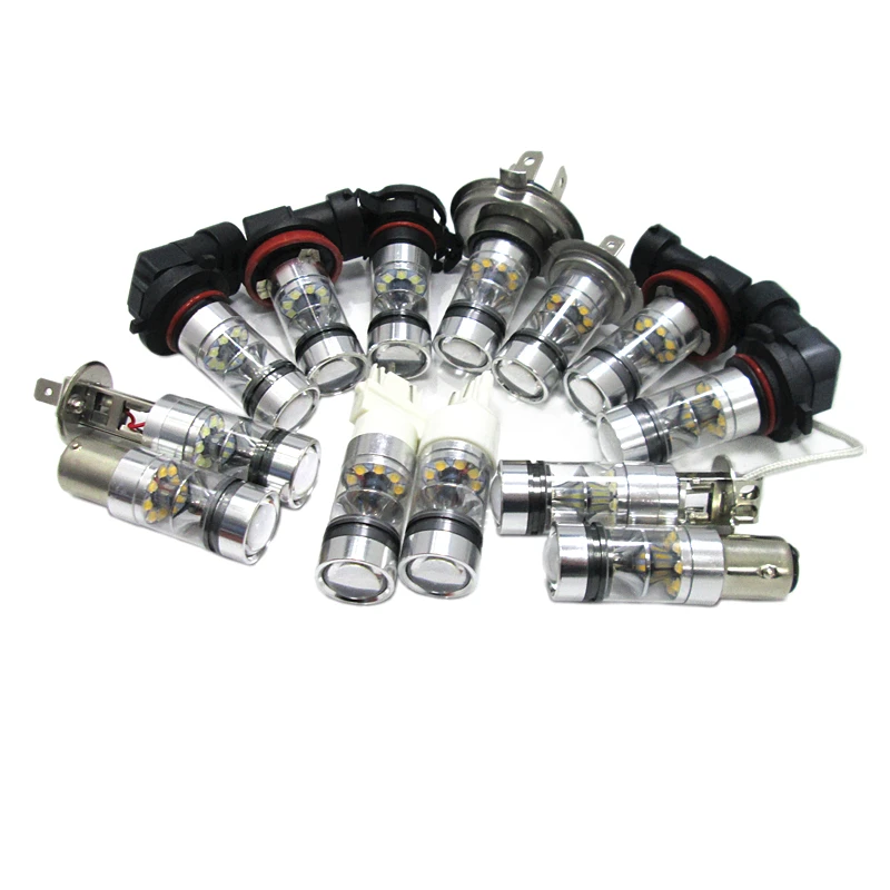 2 шт. высокое качество H1 100 Вт Высокая мощность 20LED Авто Противотуманные лампы дневного света светильник DC12V