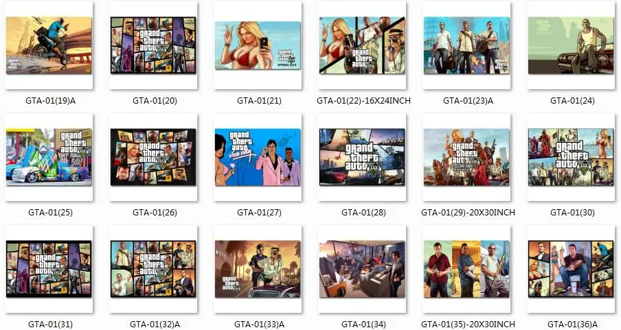 Grand Theft Auto V Art шелковая ткань плакат Принт 13x20 32x48 дюймов Горячая игра GTA 5 картина для гостиной настенный Декор 038