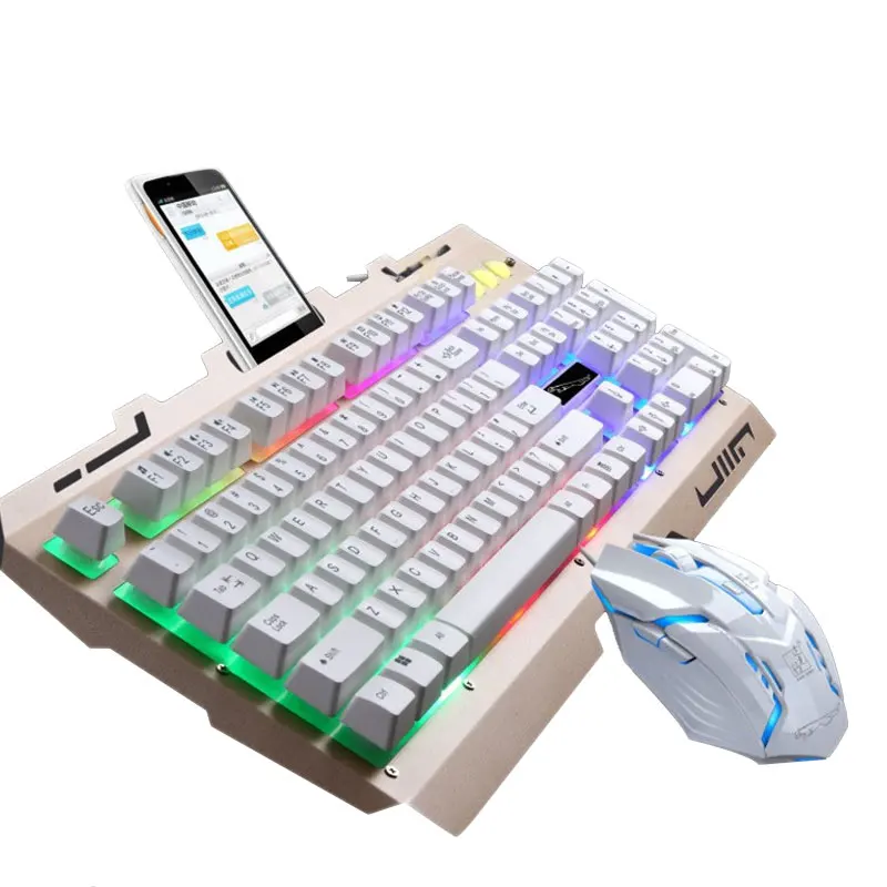 Плавающие кнопки механический ручной дизайн Clavier Gamer USB Проводная игровая механическая клавиатура и мышь набор водонепроницаемый светящийся