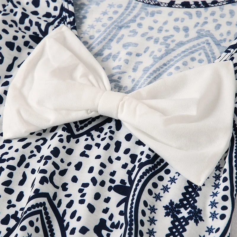 Семейное платье B &amp N с бантом на спине летнее открытой спиной для женщин девушек