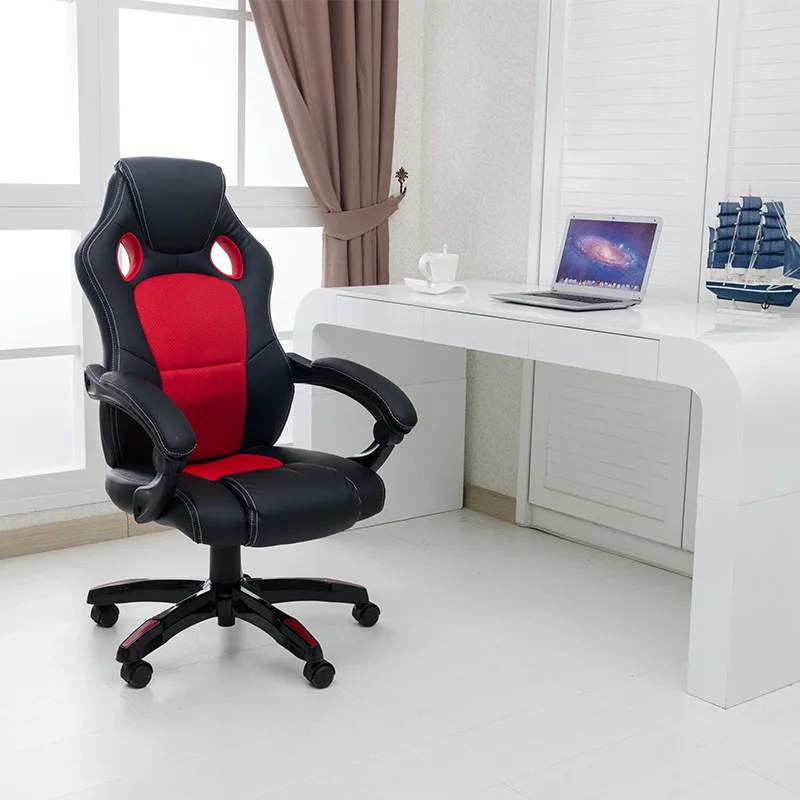 Simple Style Office Chair Multi-function Lifted Rotated Computer Fixed Armrest Household Reclining Leisure Gaming | Мебель