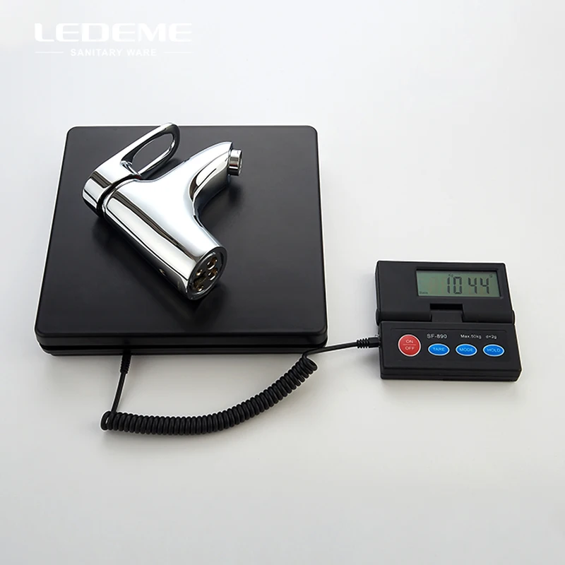 LEDEME основной Твердый латунный Смеситель для раковины с одной ручкой