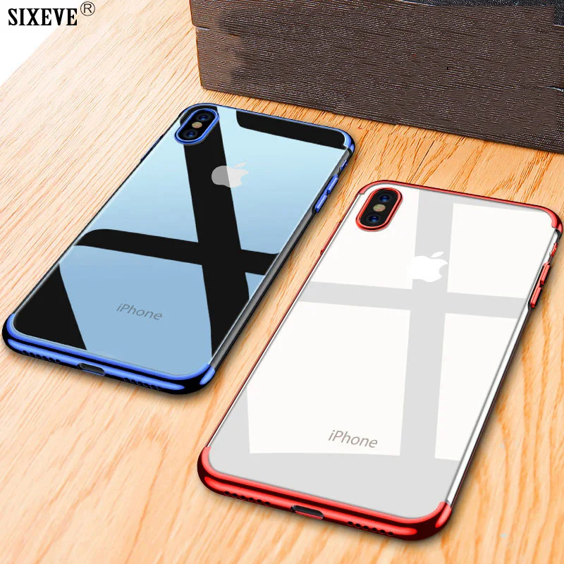Роскошный прозрачный мягкий чехол для iPhone 11 Pro XS Max X XR 6 S 7 8 Plus 6Plus 7Plus задняя крышка