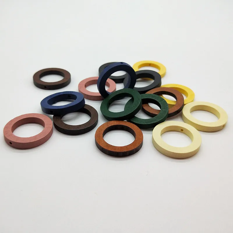 20pcs Hollow Round Wood Connectors Pendants Charms DIY Earrings Making Hair Accessories Wooden Crafts Women Jewelry Findings | Украшения и