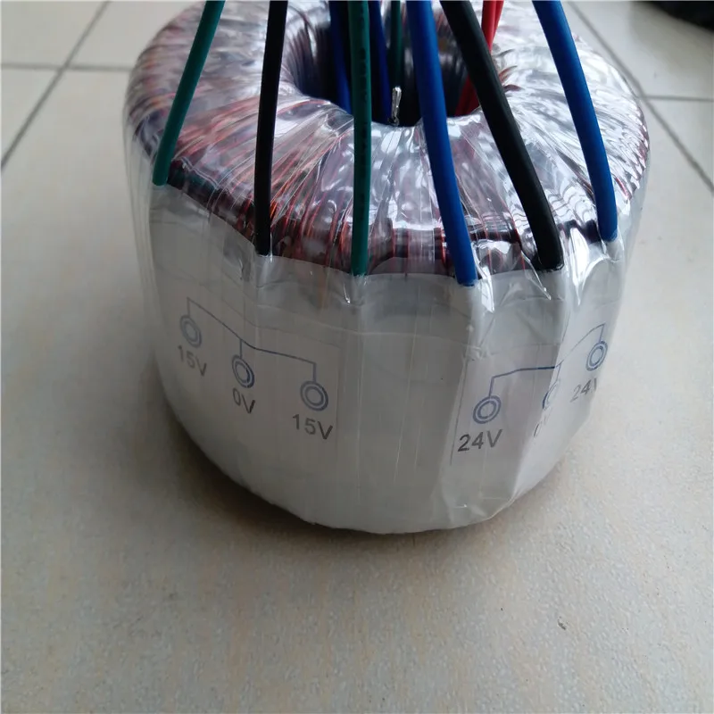 Кольцевой Трансформатор 24V-0-24V 7A 15V-0-15V 2A 220 В медный вход изготовленный на заказ