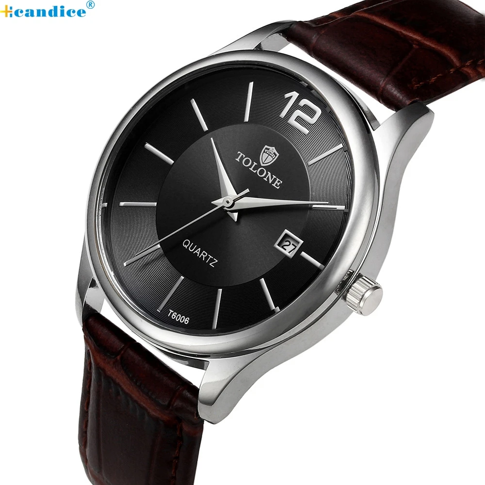 Популярные Роскошные мужские часы с датой аналоговые кварцевые военные наручные