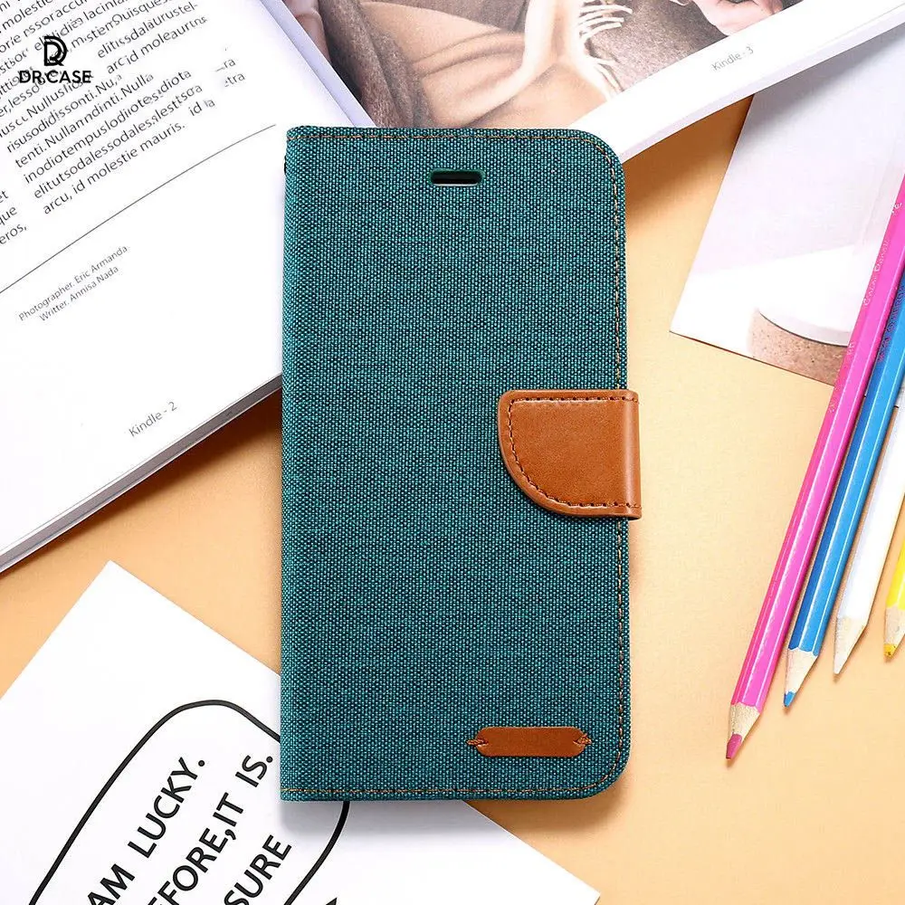Чехол-книжка DR. Чехол для iPhone 6 6s 7 Plus чехол-сумка чехол из джинсовой ткани