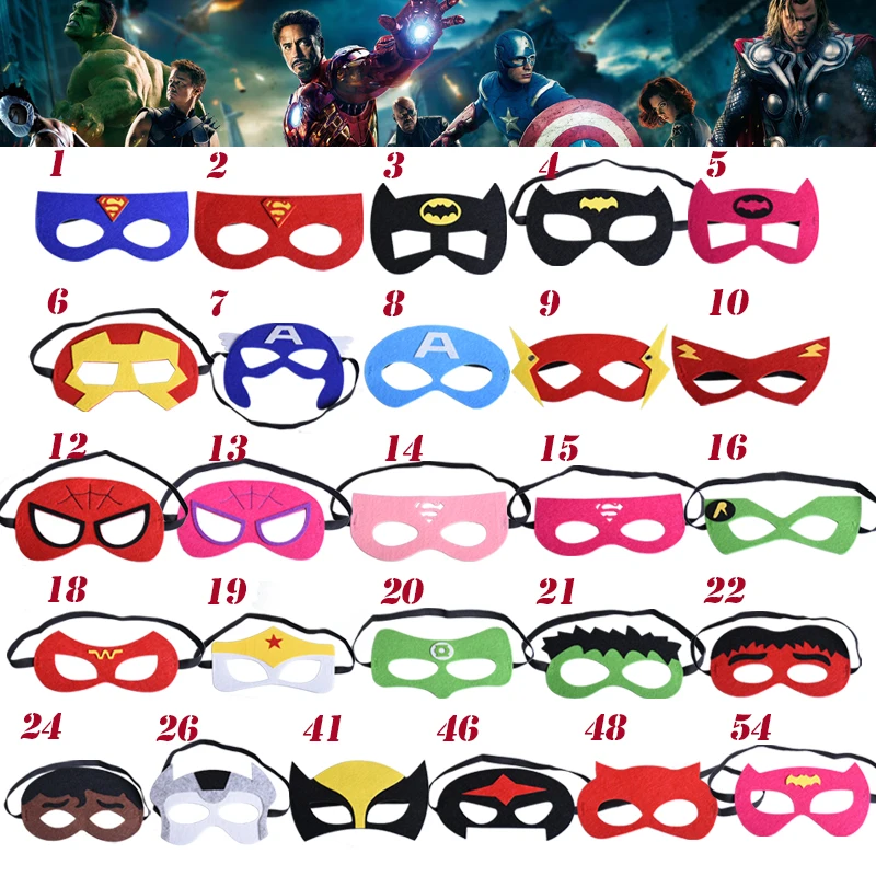 superhero cosplay superman flash batman wonder mask for kids birthday party christmas halloween costumes masks festival | Дом и сад