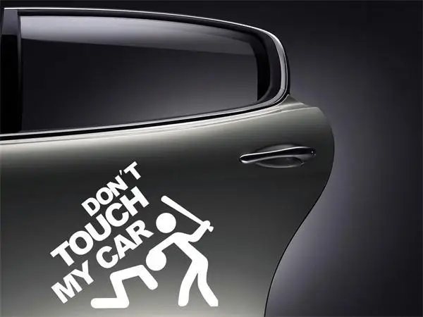 Наклейки с цитатой из мультфильма не трогайте мой автомобиль виниловые наклейки