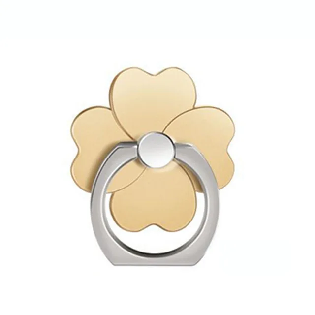 Four Clover-Gold Кольцо на палец, подставка для мобильного телефона, смартфона, держатель для iPhone X, huawei, samsung, сотовый смарт, Круглый держатель для телефона, автомобильный держатель, подставка - Цвет: Four Clover-Gold