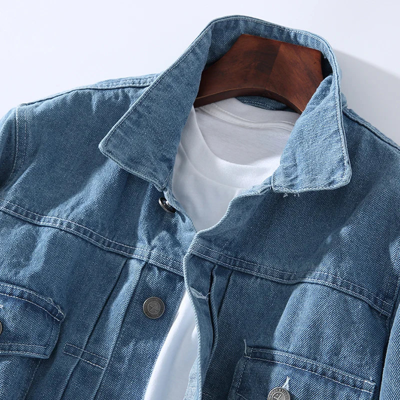 Мужская Утепленная джинсовая куртка свободная утепленная в винтажном стиле