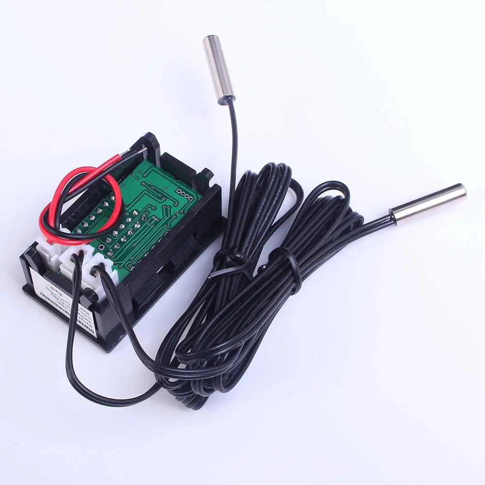 Двойной дисплей термометр цифровой led температура Цельсия по фарену для 5 в 12 В 24 48