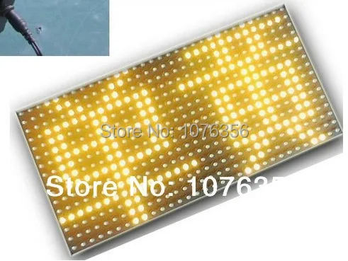 

free shipping outdoor yellow color led scrolling message display sign with USB port 25*105cm