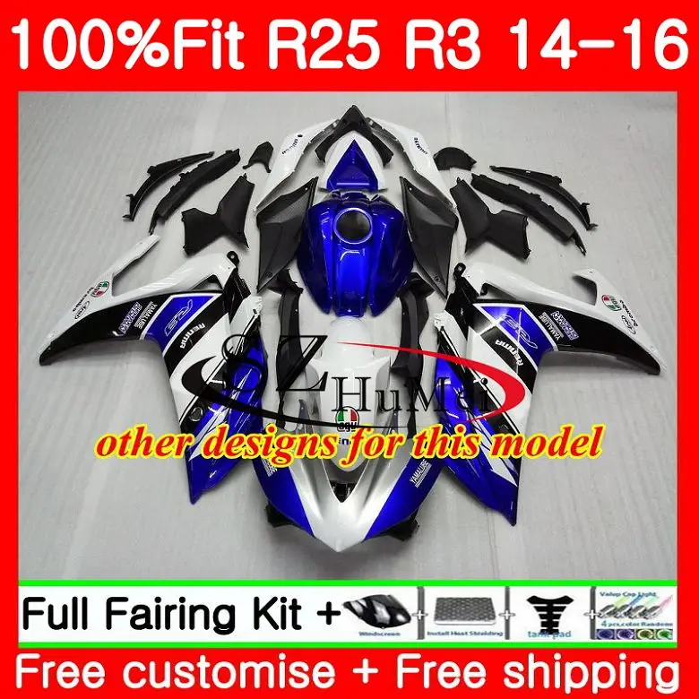 Набор njection для YAMAHA TOP Blue black YZF R3 R25 YZF-R3 76SH12 R 3 YZFR3 YZFR25 14 15 16 2014 2015 2016 | Автомобили и