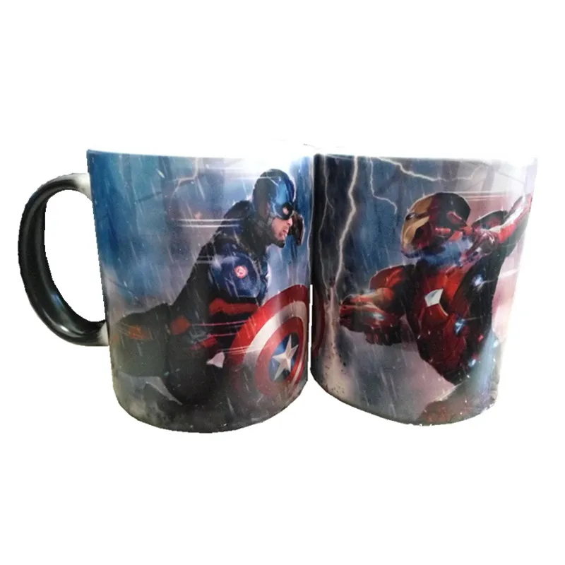 Мстители Герои Капитан Железный человек чашки кофе Кружка Цвет изменение Mark