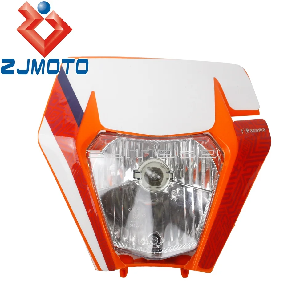 Оранжевый Байк стикеры фары маска для SXF SX XCW XC EXC XCF 125 150 250 300 350 450 500 LED E8 Emark головной