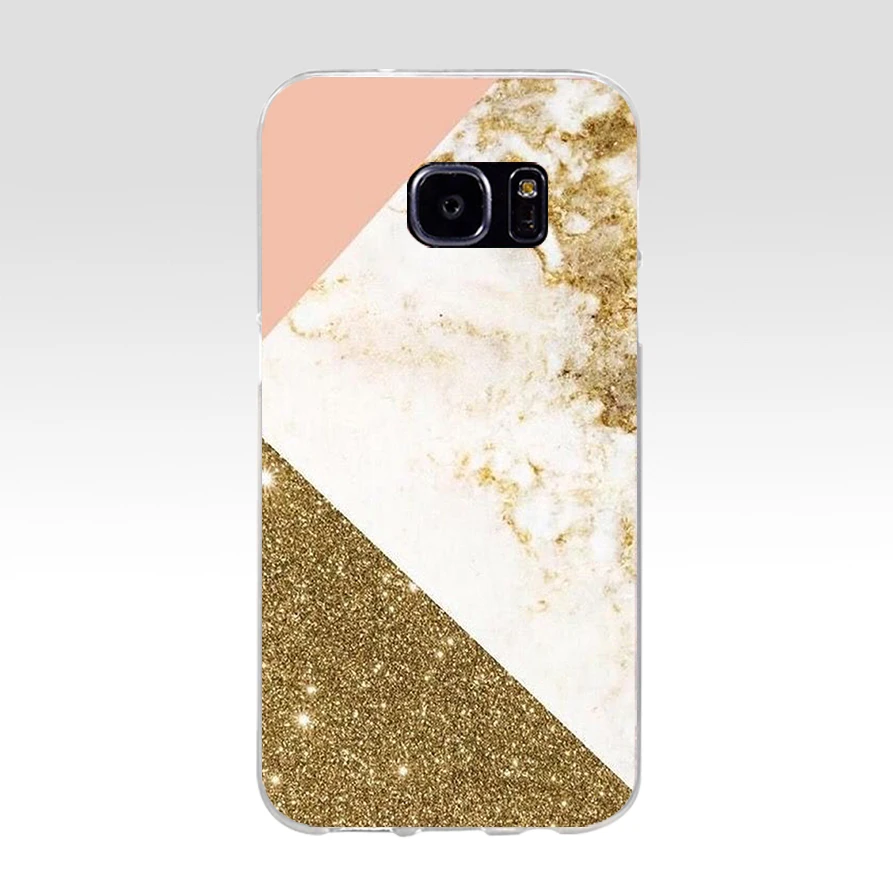 120AQ pink white blue marble Soft TPU Silicone Cover Case for samsung Galaxy s6 s6 s7 edge s8 s9 plus case - Цвет: 9