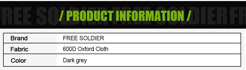 FREE SOLDIER outdoor sports camping hiking tactical military men's backpack climbing 600D oxford roll top waterproof bag