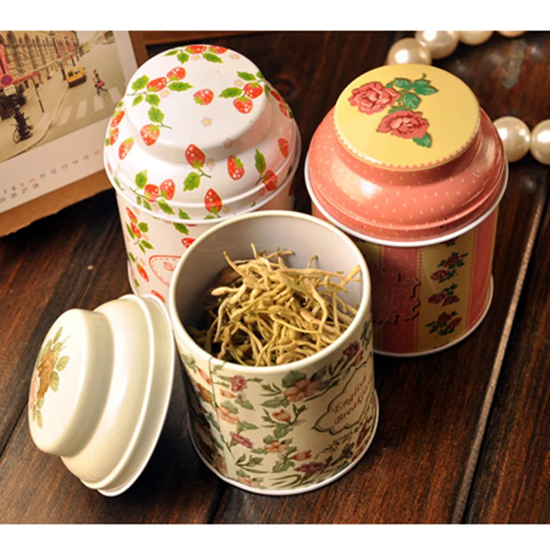 Металлическая жестяная коробка в европейском стиле 3 шт./лот для хранения чая