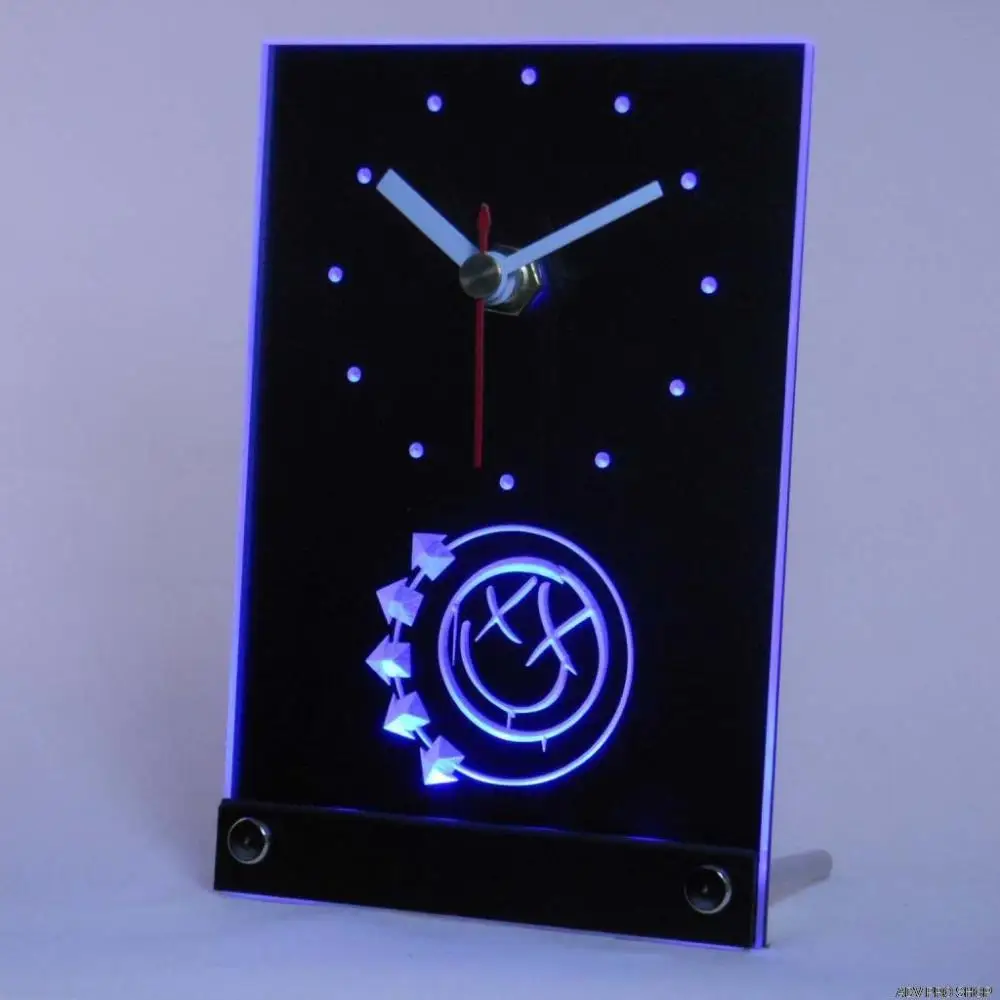 

tnc0143 Blink 182 Punk Music Pub Bar Beer Table Desk 3D LED Clock