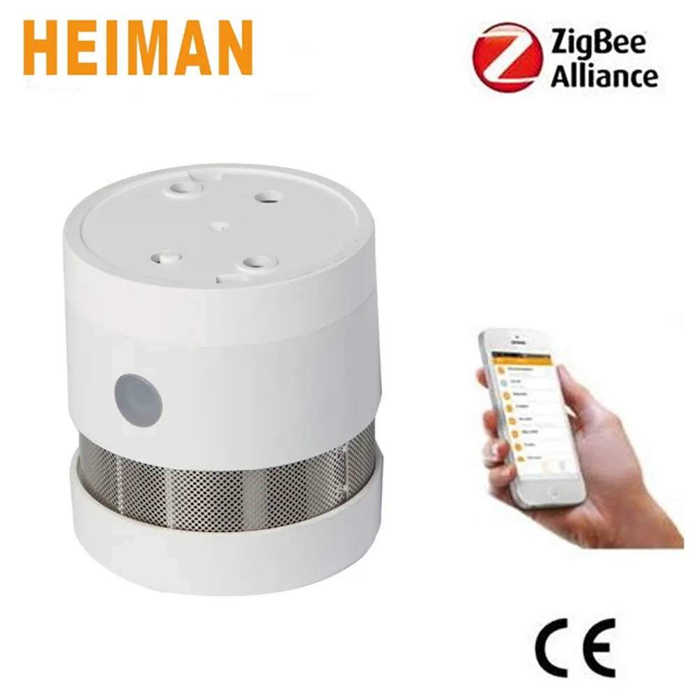 HEIMAN мини Zigbee беспроводной пожарной сигнализации детекторы дыма сенсор со